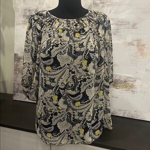 Est 1946 Floral Paisley Women's Sheer Top Size Large